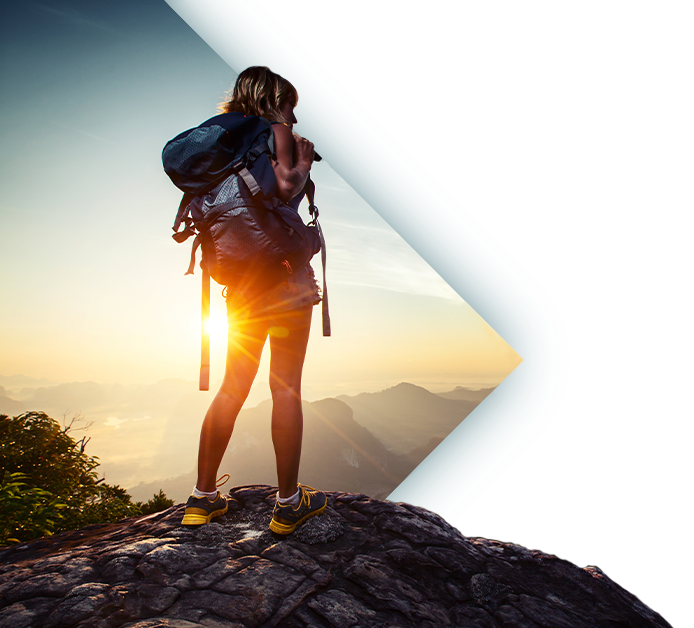 Hiker at summit